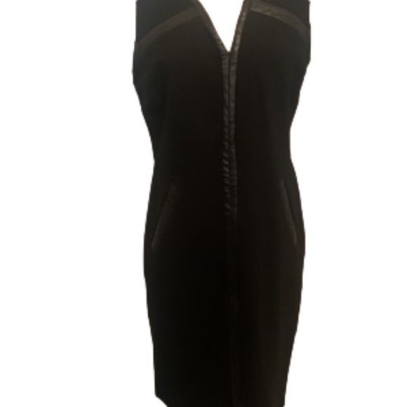 Halston Heritage Black on Black Sheath Dress - Picture 4 of 6